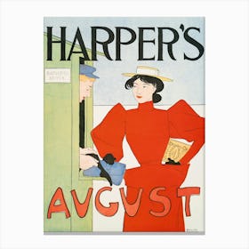 Harper's August Cover Canvas Print