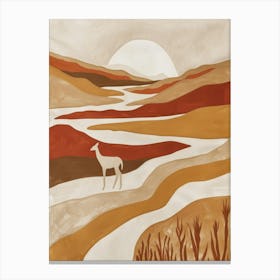 Deer In The Desert Canvas Print