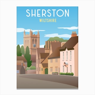 Sherston Village Church Wiltshire Canvas Print