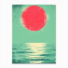 Sunset Over The Ocean 102 Canvas Print