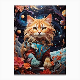 Cat In Space 2 Canvas Print