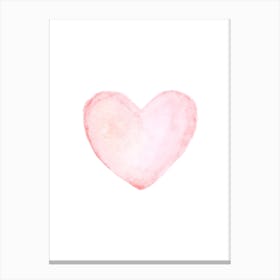 Blush Pink Heart Canvas Print