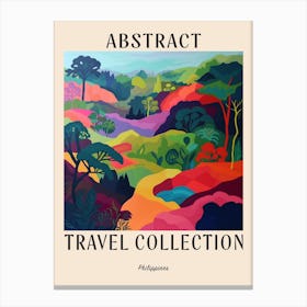 Abstract Travel Collection Poster Philippines 4 Canvas Print