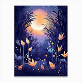 Night In The Forest Canvas Print