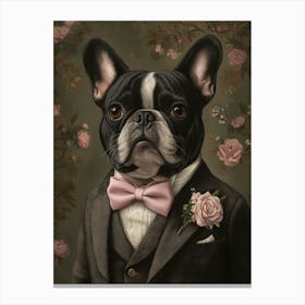 French Bulldog Dapper Gentleman Canvas Print