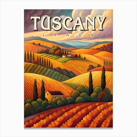 Tuscany Italy Vintage Canvas Print