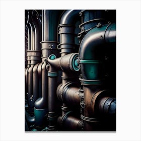 Pipework with Nitrogen Canvas Print