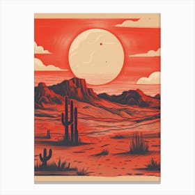 Red Desert Sun 3 Canvas Print