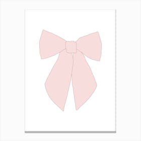 Pink Bow Coquette Canvas Print