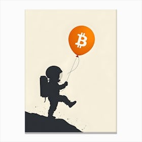 Bitcoin In Space 3 Canvas Print