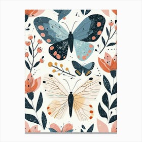 Colourful Insect Illustration Butterfly 20 Canvas Print