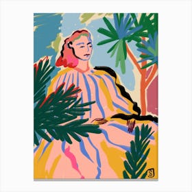 Woman In Nature Canvas Print