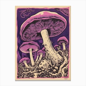 Purple Mushroom 3 Canvas Print