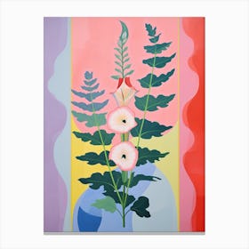Snapdragon Flower 1 Hilma Af Klint Inspired Pastel Flower Painting Canvas Print