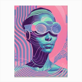 Futuristic Woman With Goggles Canvas Print