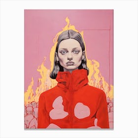 'The Girl In Red' Canvas Print