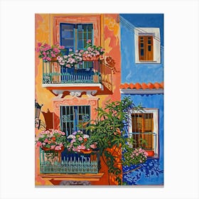 Balcony Painting In Cadiz 4 Canvas Print