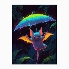Bat In The Rain Canvas Print