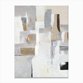 Beige Gray Modern Abstract 3 Canvas Print