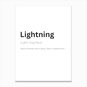 Lightning Definition Meaning Canvas Print