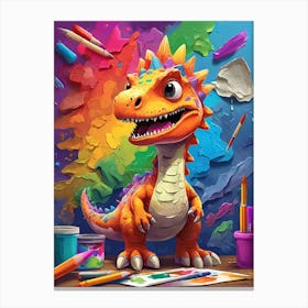 Dinosaur Painting 4 Canvas Print