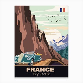 France By Car Canvas Print