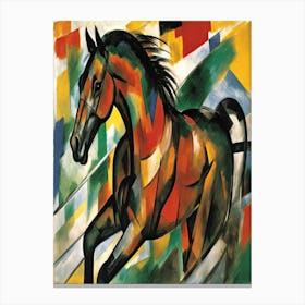 Horse Painting Cubistic Canvas Print