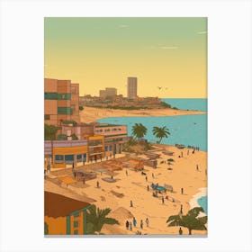 Luanda Angola Travel Illustration 1 Canvas Print