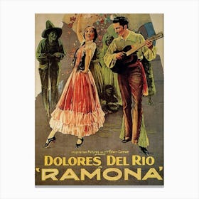 Movie Poster, Western, Romance, Ramona Canvas Print