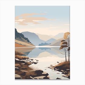 The Lake Districts Ullswater Way England 3 Hiking Trail Landscape Canvas Print