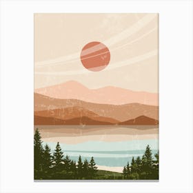 Landscape Sun Canvas Print