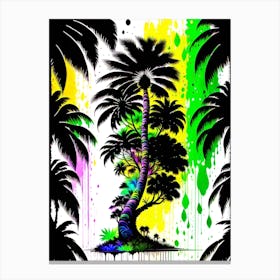 Palm Trees In The Rain Canvas Print