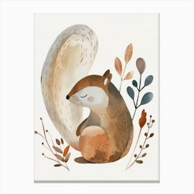 Charming Nursery Kids Animals Squirrel 8 Canvas Print