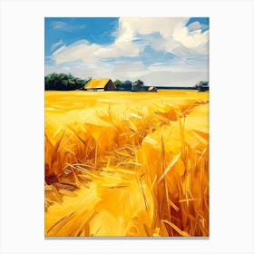 Yellow Wheat Field Canvas Print