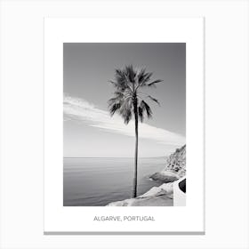Poster Of Algarve, Portugal, Photography In Black And White 3 Canvas Print