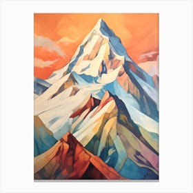 Mount Saint Elias Canada 2 Mountain Painting Canvas Print