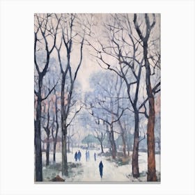 Winter City Park Painting Yoyogi Park Taipei Taiwan 1 Canvas Print