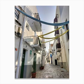 Narrow Street In Ibiza Canvas Print