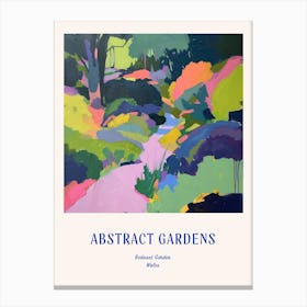Colourful Gardens Bodnant Garden United Kingdom 1 Blue Poster Canvas Print