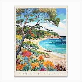 Poster Of Little Cove Beach, Australia, Matisse And Rousseau Style 4 Canvas Print