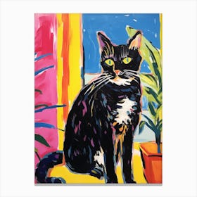 Painting Of A Cat In Djerba Tunisia 2 Canvas Print