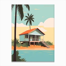 Fiji 1 Travel Illustration Canvas Print