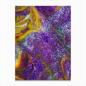 Purple And Gold Swirls 4 Canvas Print