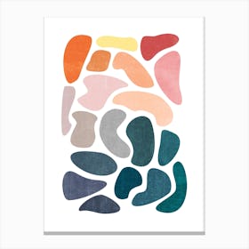 Colorful Abstract Shapes B Canvas Print