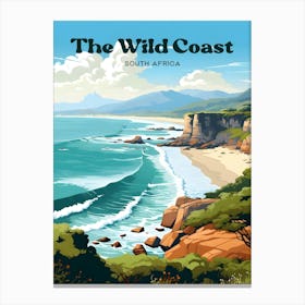 The Wild Coast South Africa Adventure Travel Art Illustration Canvas Print