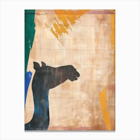 Camel 3 Cut Out Collage Canvas Print