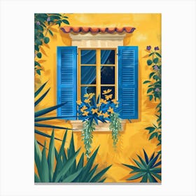 Window With Blue Shutters 2 Canvas Print
