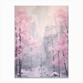 Dreamy Winter Painting Yosemite National Park United States 1 Canvas Print