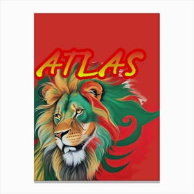 Moroccan Atlas Lion Wall Art Print Canvas Print