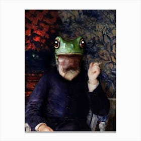 Herve The Wise Frog Pet Portraits Canvas Print